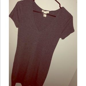 V Neck T-Shirt Dress